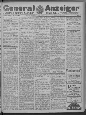 Münchner neueste Nachrichten Donnerstag 6. Januar 1916