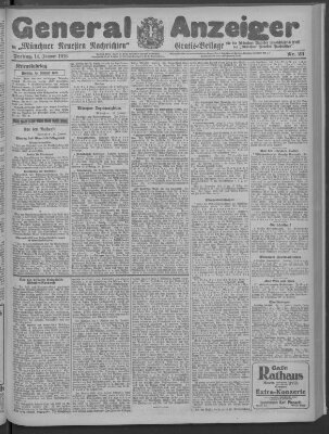 Münchner neueste Nachrichten Freitag 14. Januar 1916