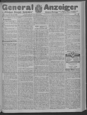 Münchner neueste Nachrichten Sonntag 16. Januar 1916