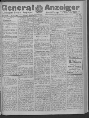 Münchner neueste Nachrichten Mittwoch 19. Januar 1916