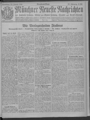 Münchner neueste Nachrichten Samstag 29. Januar 1916