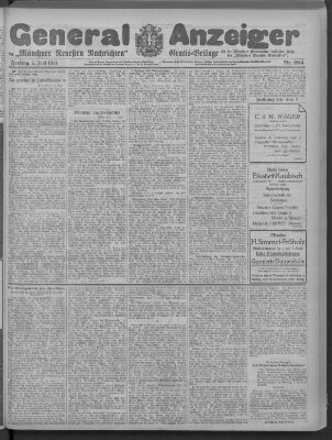 Münchner neueste Nachrichten Freitag 5. Juni 1914