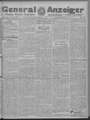 Münchner neueste Nachrichten Samstag 5. Februar 1916