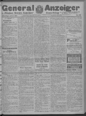 Münchner neueste Nachrichten Sonntag 6. Februar 1916