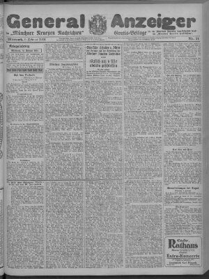 Münchner neueste Nachrichten Mittwoch 9. Februar 1916