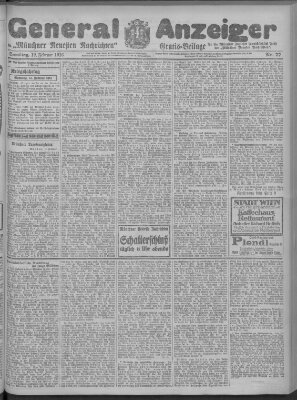 Münchner neueste Nachrichten Samstag 12. Februar 1916
