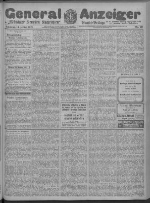 Münchner neueste Nachrichten Sonntag 13. Februar 1916