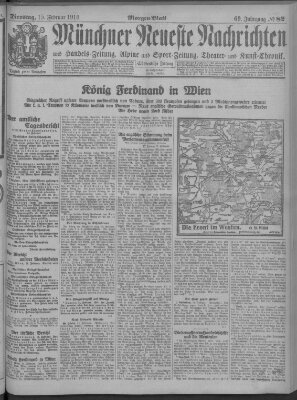 Münchner neueste Nachrichten Dienstag 15. Februar 1916