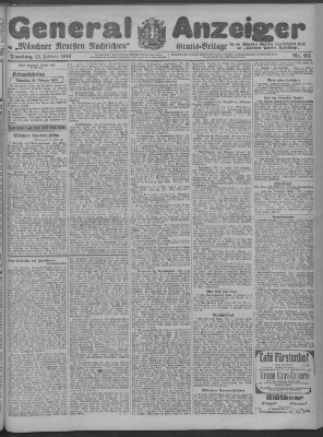 Münchner neueste Nachrichten Dienstag 22. Februar 1916