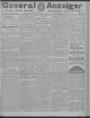 Münchner neueste Nachrichten Freitag 25. Februar 1916