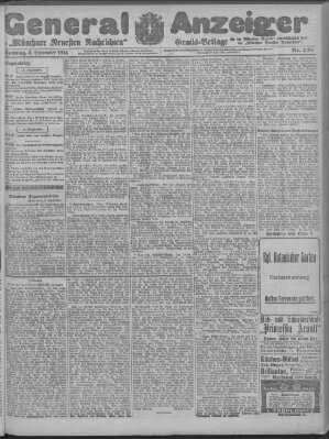 Münchner neueste Nachrichten Sonntag 3. September 1916