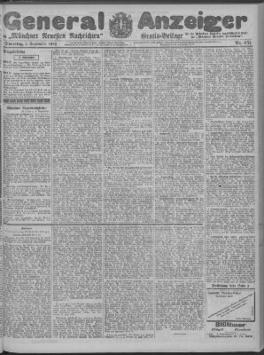 Münchner neueste Nachrichten Dienstag 5. September 1916