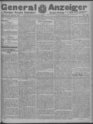 Münchner neueste Nachrichten Sonntag 10. September 1916