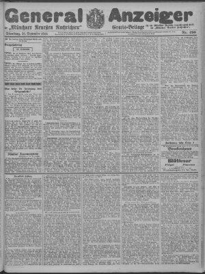 Münchner neueste Nachrichten Dienstag 26. September 1916