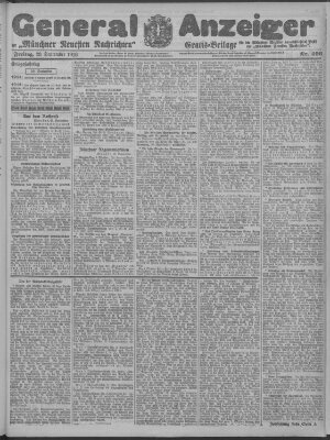 Münchner neueste Nachrichten Freitag 29. September 1916