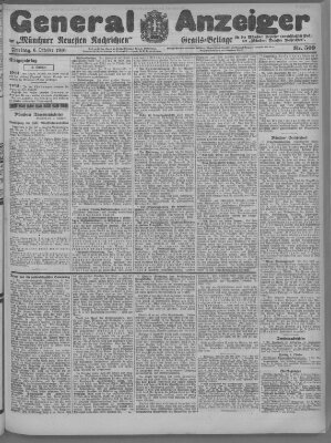 Münchner neueste Nachrichten Freitag 6. Oktober 1916