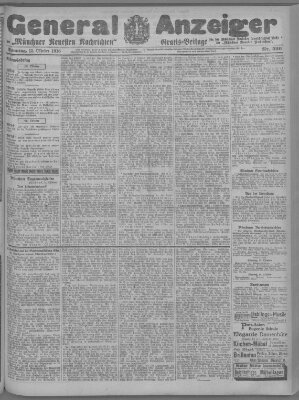 Münchner neueste Nachrichten Sonntag 15. Oktober 1916