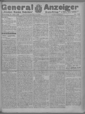 Münchner neueste Nachrichten Donnerstag 26. Oktober 1916