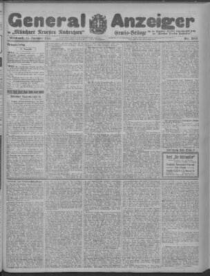 Münchner neueste Nachrichten Mittwoch 15. November 1916