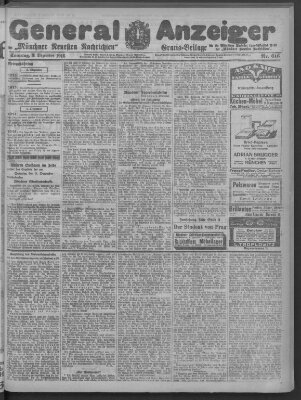 Münchner neueste Nachrichten Sonntag 3. Dezember 1916