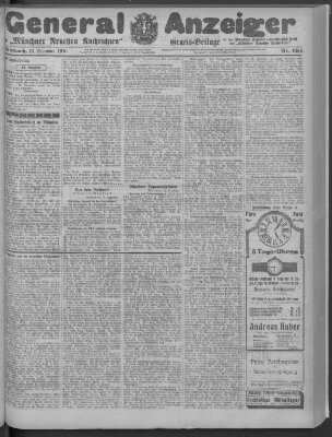 Münchner neueste Nachrichten Mittwoch 13. Dezember 1916