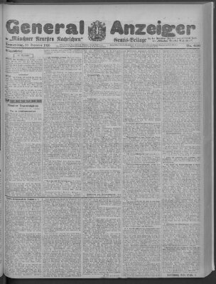 Münchner neueste Nachrichten Donnerstag 14. Dezember 1916