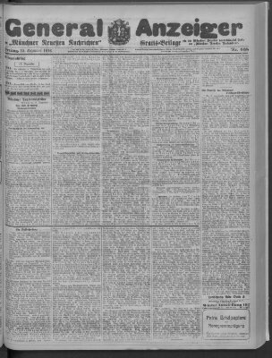 Münchner neueste Nachrichten Freitag 15. Dezember 1916