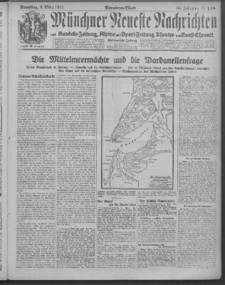 Münchner neueste Nachrichten Samstag 6. März 1915