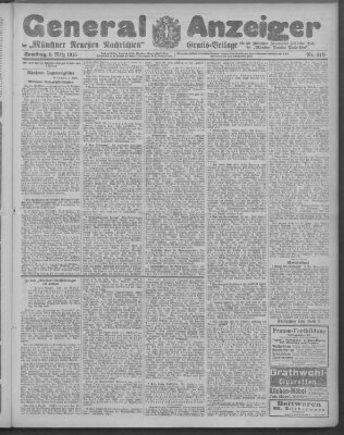 Münchner neueste Nachrichten Samstag 6. März 1915