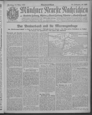 Münchner neueste Nachrichten Freitag 12. März 1915