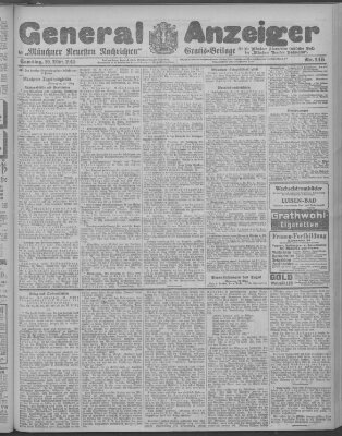 Münchner neueste Nachrichten Samstag 20. März 1915