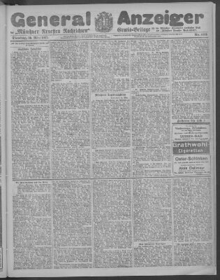 Münchner neueste Nachrichten Dienstag 30. März 1915