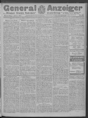 Münchner neueste Nachrichten Donnerstag 4. Februar 1915