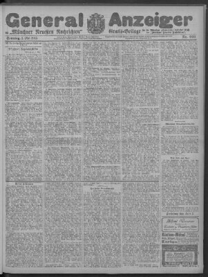 Münchner neueste Nachrichten Sonntag 2. Mai 1915