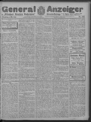 Münchner neueste Nachrichten Dienstag 4. Mai 1915