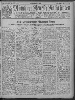 Münchner neueste Nachrichten Donnerstag 6. Mai 1915