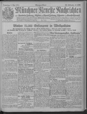 Münchner neueste Nachrichten Sonntag 9. Mai 1915