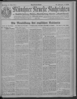 Münchner neueste Nachrichten Freitag 21. Mai 1915