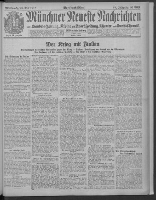 Münchner neueste Nachrichten Mittwoch 26. Mai 1915