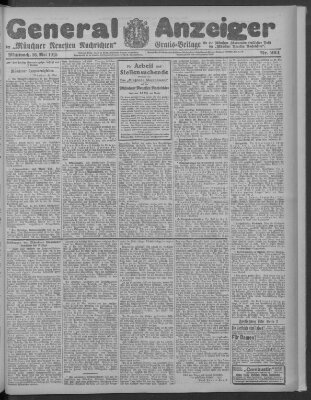 Münchner neueste Nachrichten Mittwoch 26. Mai 1915