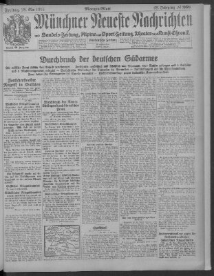 Münchner neueste Nachrichten Freitag 28. Mai 1915