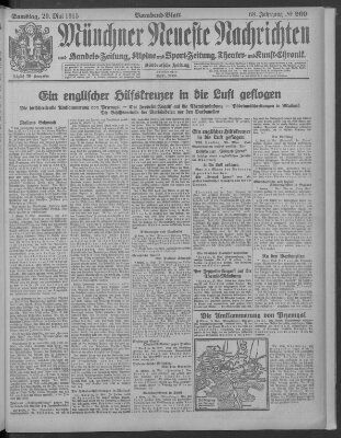 Münchner neueste Nachrichten Samstag 29. Mai 1915