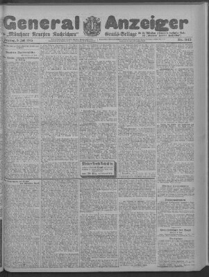 Münchner neueste Nachrichten Freitag 9. Juli 1915