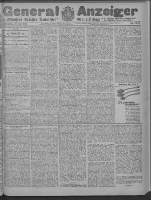 Münchner neueste Nachrichten Samstag 10. Juli 1915