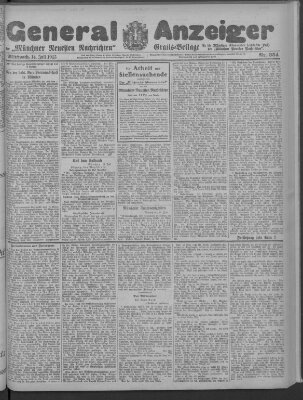 Münchner neueste Nachrichten Mittwoch 14. Juli 1915