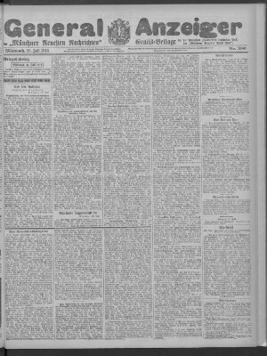 Münchner neueste Nachrichten Mittwoch 28. Juli 1915