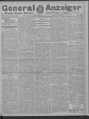 Münchner neueste Nachrichten Donnerstag 29. Juli 1915