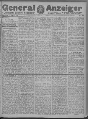 Münchner neueste Nachrichten Dienstag 8. Januar 1918