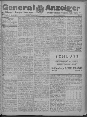 Münchner neueste Nachrichten Mittwoch 9. Januar 1918