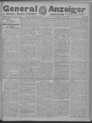 Münchner neueste Nachrichten Donnerstag 24. Januar 1918